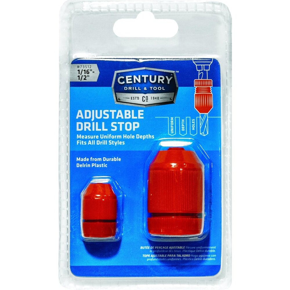 Adjustable Drill Bit Depth Stop, Two Sizes of Drill Stop Collars Included, Drill